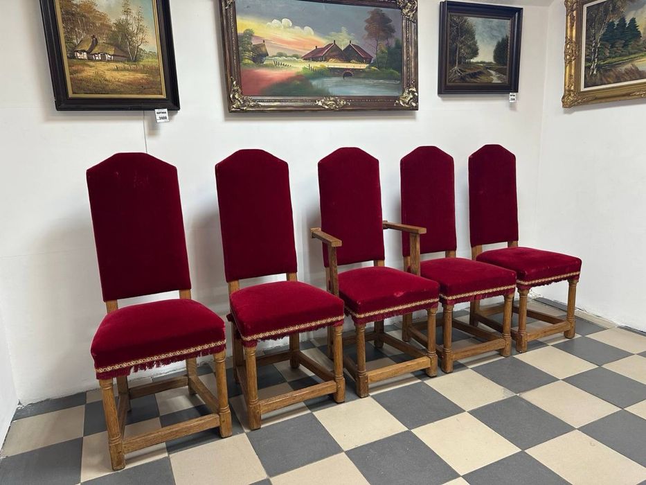 Крісла дерево стільці оксамит бархат 0262