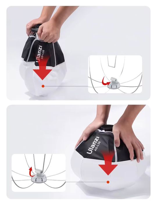 Софтбокс (куля) Ulanzi AS-L30 30cm mini Bowens mount Ulanzi L0 40W 60W