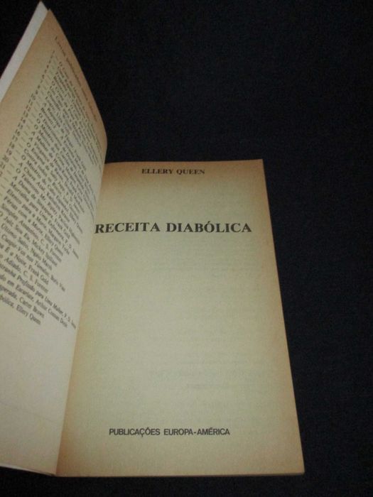 Livro Receita Diabólica Ellery Queen