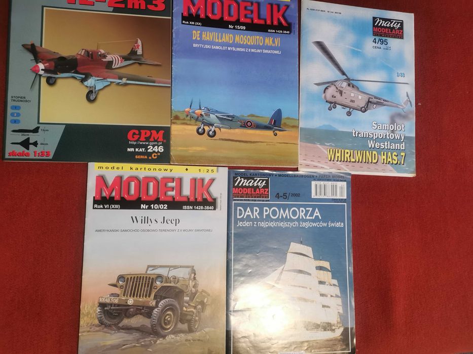 Modele kartonowe reszta z kolekcji