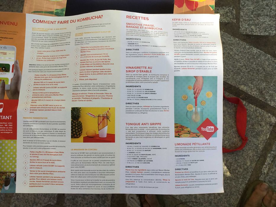 Pote de vidro para Kombucha