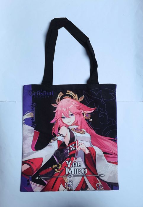 Torba na zakupy, shopperka z grafiką: Yae Miko z gry Genshin Impact