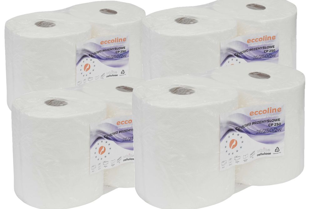 Ręcznik Papierowy 8 rolki po 250m 100% Celuloza