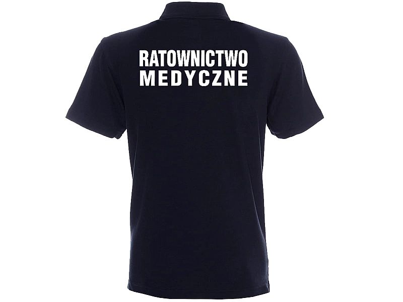 Koszulka Polo męska RATOWNICTWO MEDYCZNE granatowa (S)