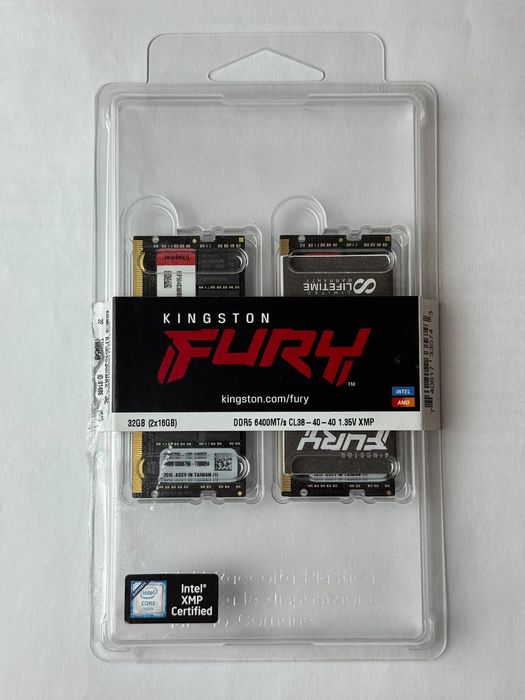 Оперативна пам'ять Kingston FURY DDR5 SODIMM 32GB (2x16GB) 6400Mz CL38