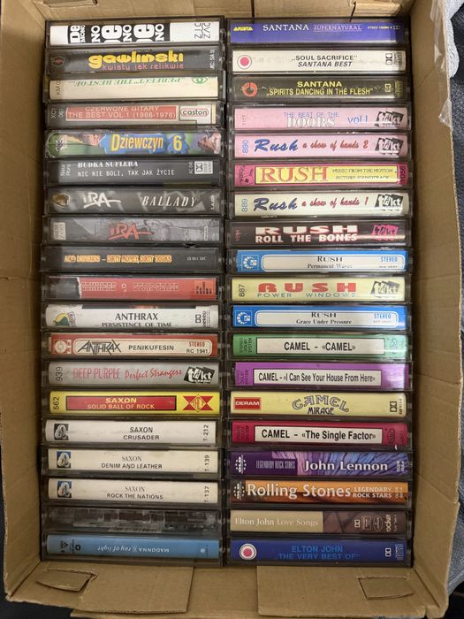 Sprzedam Kasety magnetofonowe! Kult Siekiera Dżem Nalepa  Led Zeppelin Camel Metallica Black Sabbath