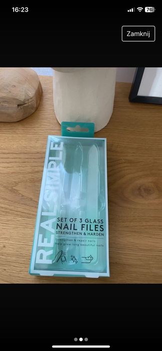 Szklane pilniczki do paznokci