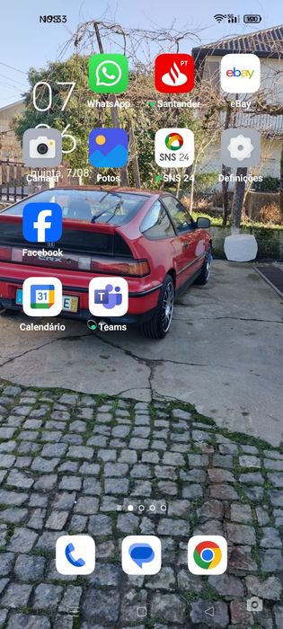 Honda CRX de 1990 todo original.