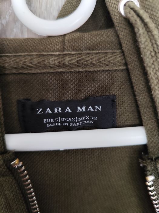 Khaki zapinana bluza z kapturem Zara Man S