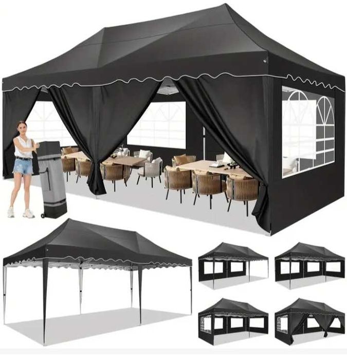 Tendas 6x3 dobravéis, pop up, com laterais.