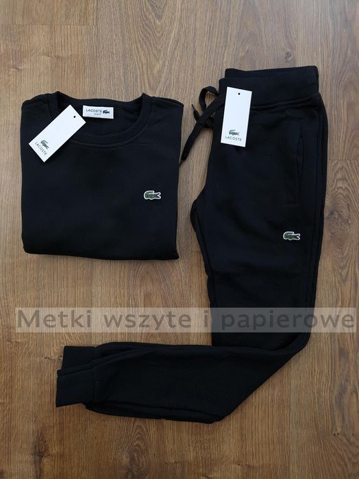 Lacoste czarny męski dres