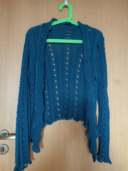 Casaco de algodão azul