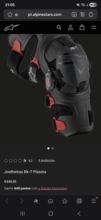 Joelheiras Ortopédicas Alpinestars  Rk-7 Plasma