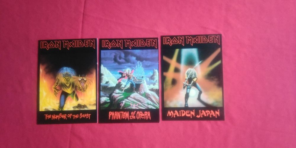14 vintage postais Iron Maiden. Derek Riggs