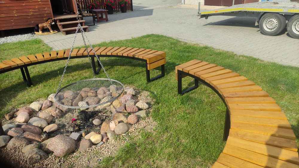 Ławka ławki ogniskowe loft koło