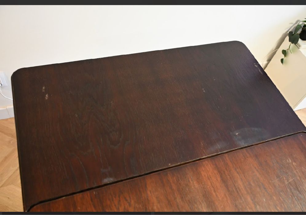 OKAZJA Stół + 6 krzeseł do renowacji dębowy międzywojenny