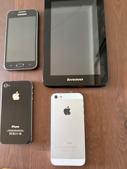 iPhone 5 + iPhone 4 + Samsung Galaxy J1 + Tablet Lenovo