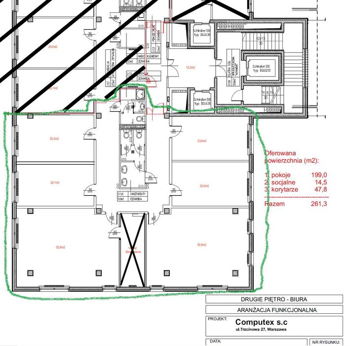 Biuro 260m2 klimatyzacja, garaż podziemny