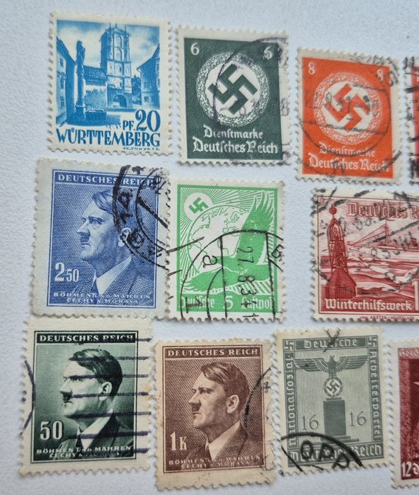 Поштові Марки 3 Рейх Гітлер Німеччина 14 шт.