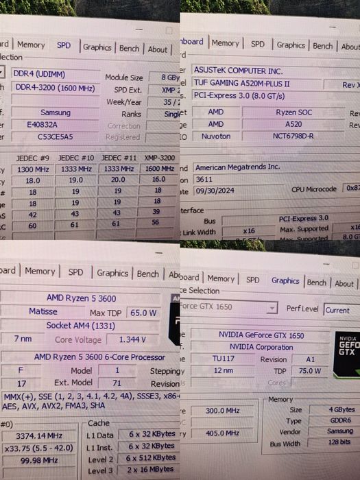 Игровой ПК Ryzen 5 3600 GTX 1650 + m2 ssd