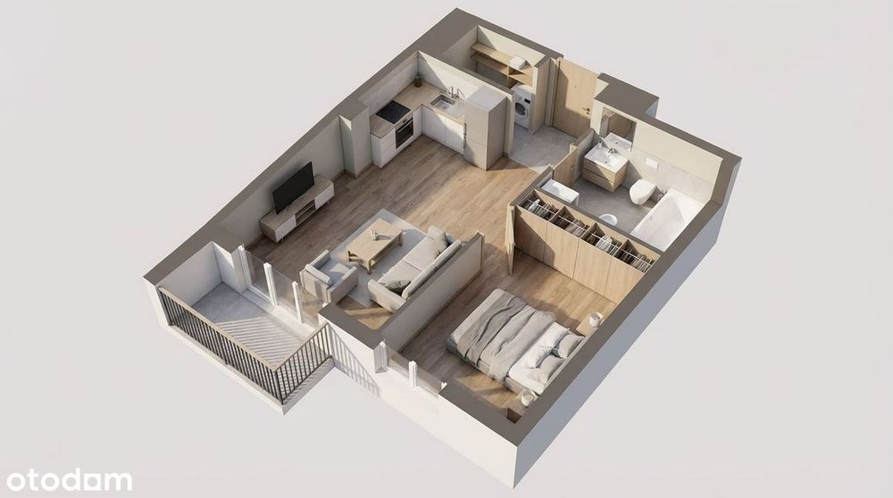 Nowoczesny Apartament 2 pokoje 40 m² z Balkonem - Centrum Zielona Góra - Widok 4