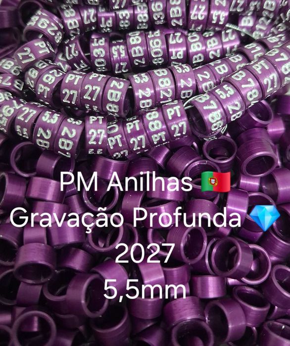 Anilhas em alumínio 2027 ( canários , periquitos, etc... )