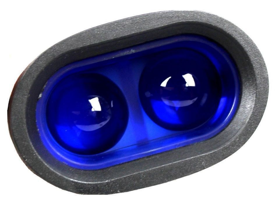 Lampa 2 LED Cree niebieska 8W 12-24V
