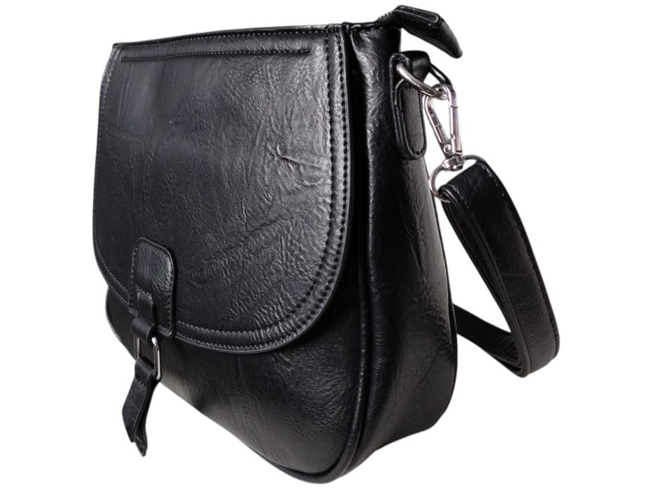 Torebka Damska, Modna Listonoszka Na Ramię, Czarny, Miejska A5