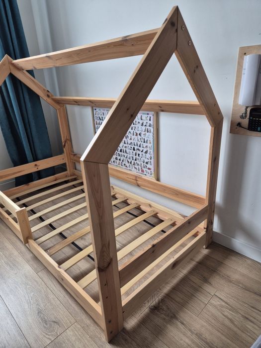 Łóżko dziecięce domek Magnat 160x80 Montessori sosna