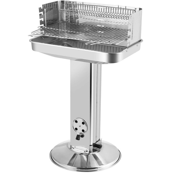 Grill węglowy TLGREEN 57 × 38 × 90 cm stal nierdzewna regulowany
