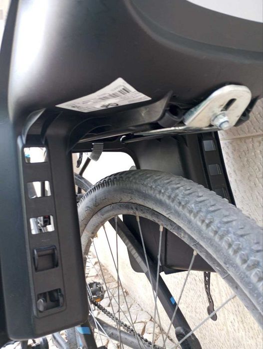 Cadeira Bicicleta POLISPORT  Fixação Quadros Pequenos Preto