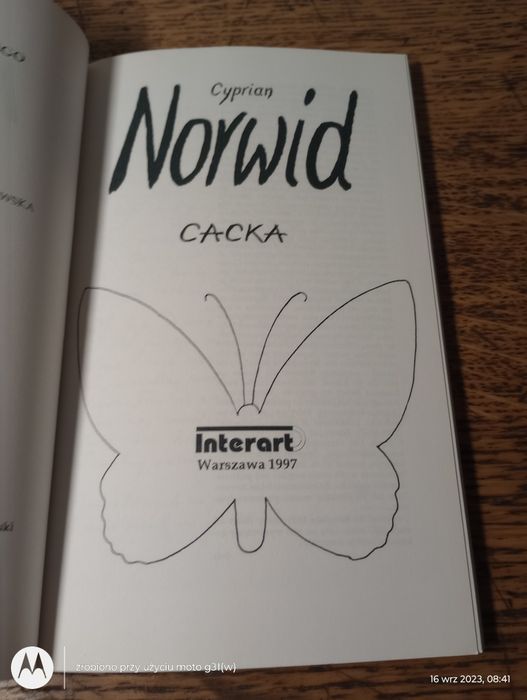3897. Cacka. Cyprian Norwid. Wiersze.