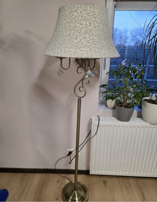 Lampa podłogowa Bristol 3F Ab 3294 | 3 stylowa z abażurem Eurostar