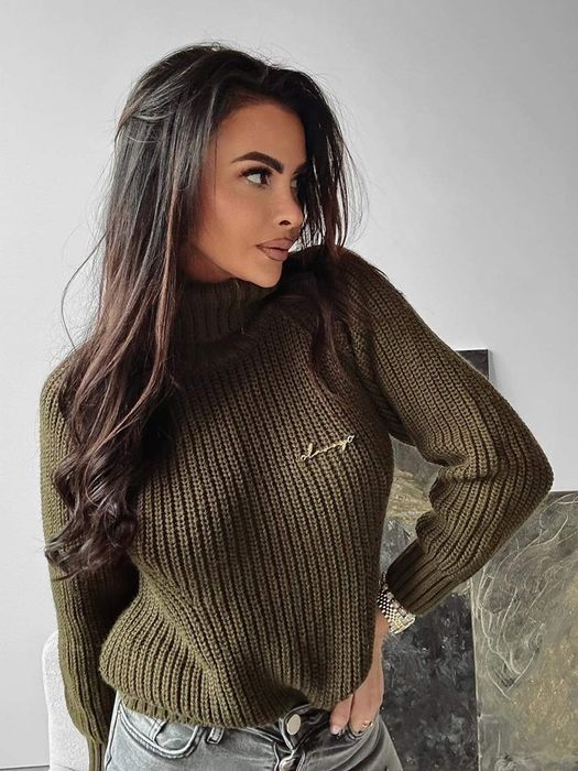 Sweter Olavoga Maeve Uni khaki