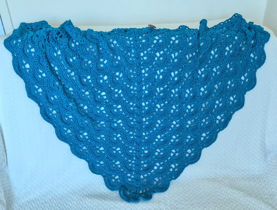 Turkusowa chusta - HANDMADE