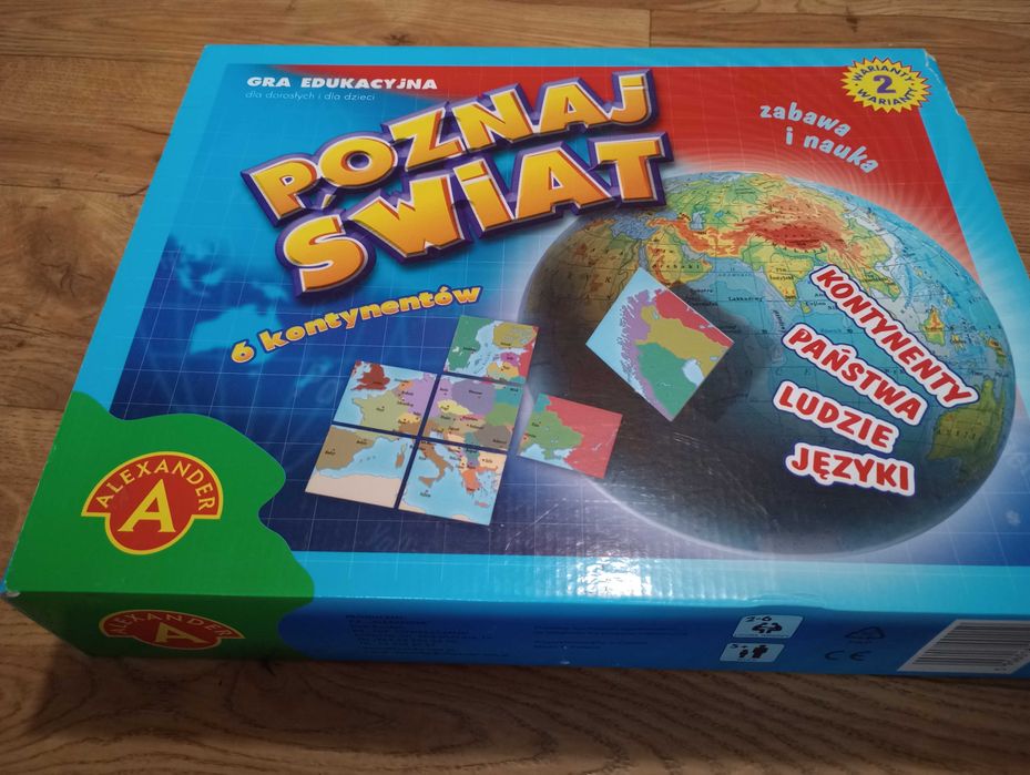 Gra edukacyjna, planszowa Poznaj świat, Alexander