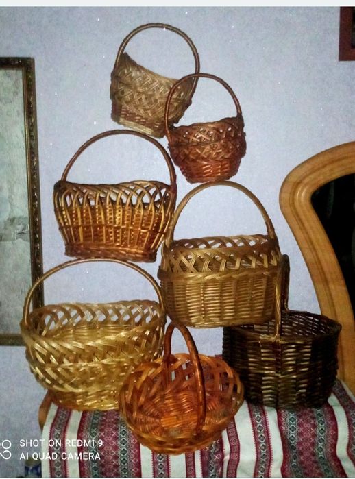 Корзинка плетенная. На Пасху. Кошик для дома, для сада