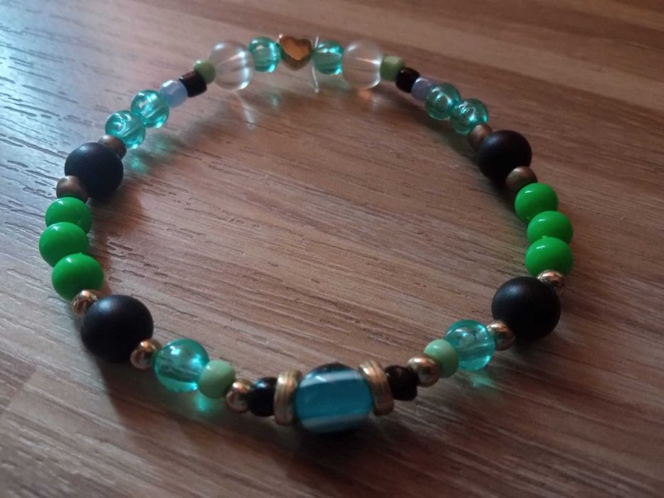 Bransoletka ochronna , oko proroka z naturalnymi kamieniami