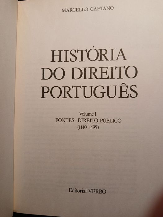 Marcelo Caetano, HISTÓRIA DO DIREITO PORTUGUÊS. [1.ª EDIÇÃO]