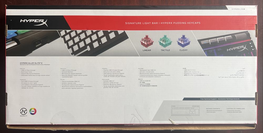 Teclado Mecânico HyperX Alloy Elite 2 (Box Original) - Layout US