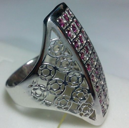 Anel Prata 925 com ametistas