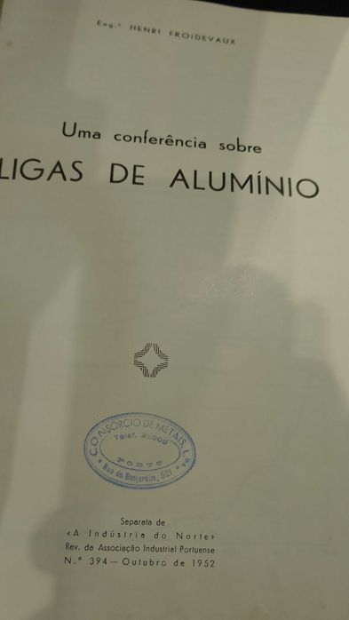 Uma Conferência sobre Ligas de Alumínio 1952 Henri Froidevaux