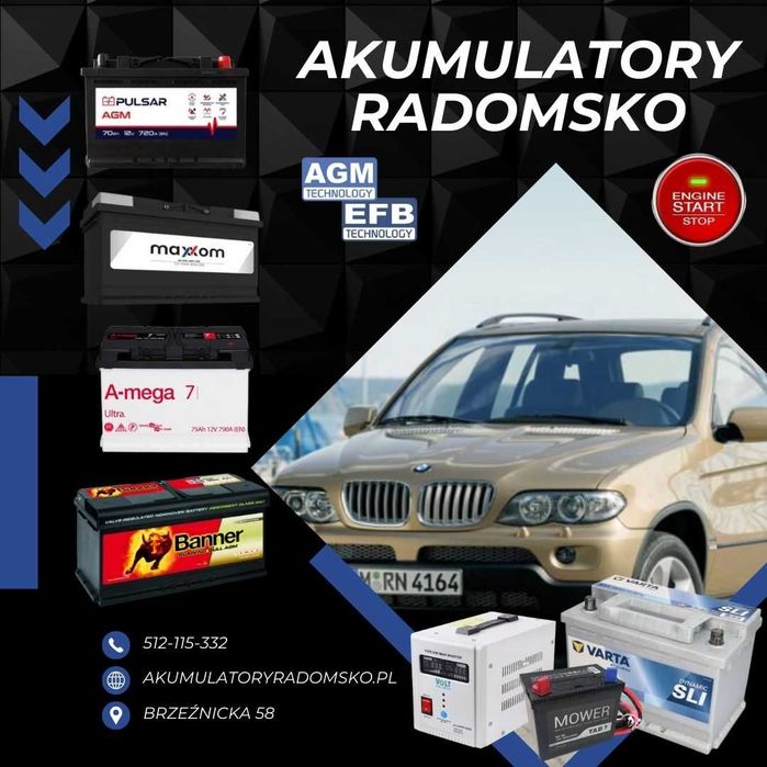 Akumulator ECO-FORCE Cargo 180Ah/1050A TRUCK L+ Sklep Akumulatory Radomsko ul. Brzeźnicka 58