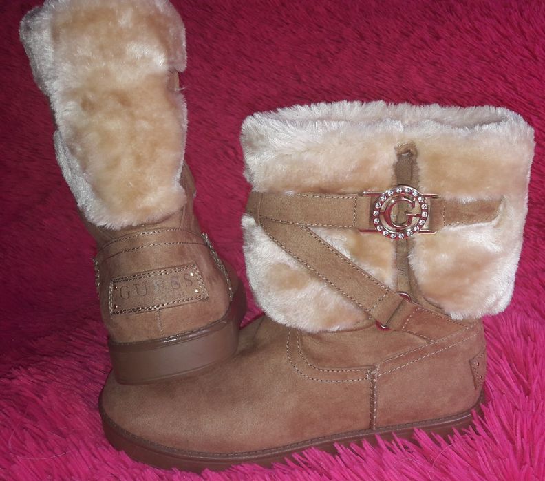 GUESS Kozaki Botki Miodowe 38 - Nowe