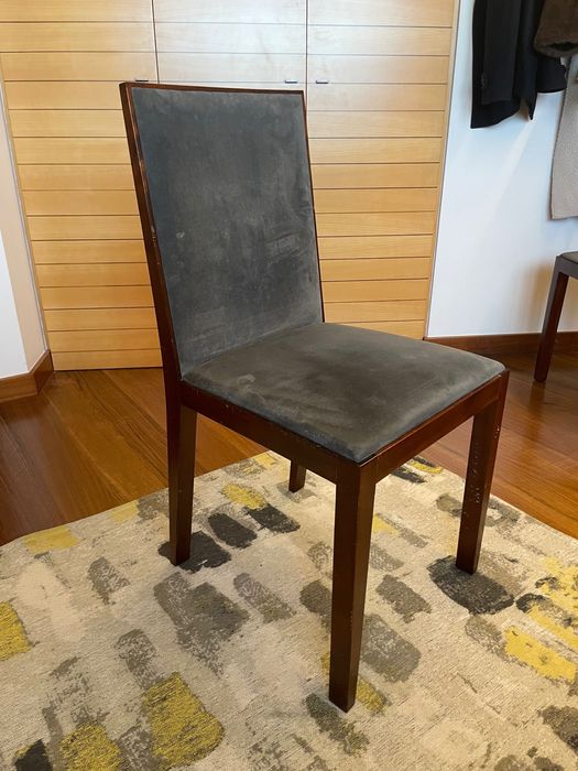4 cadeiras de madeira (designer)para mesa de jantar