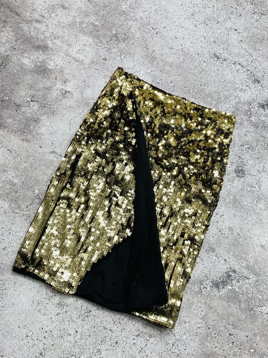 Женская юбка в золотых пайетках H&M S