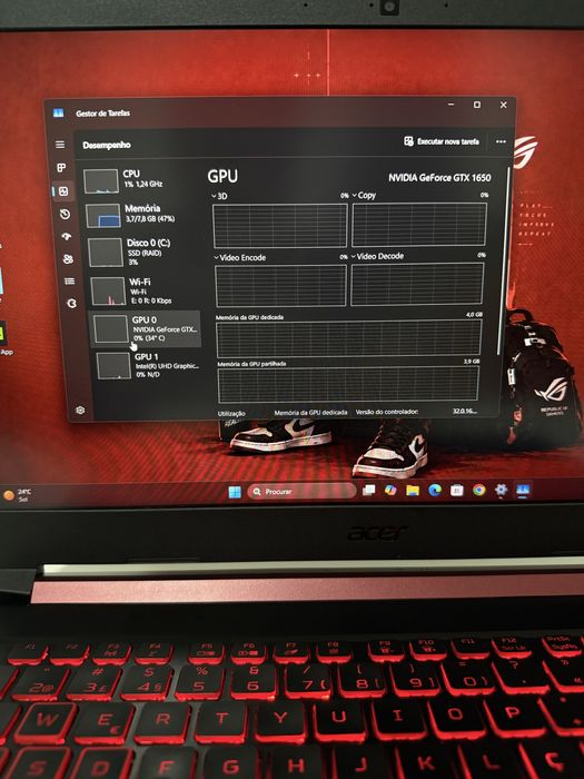 Portátil Gaming Acer Nitro 5 - i7 9th + GTX 1650 (Pagamento 3x Klarna)