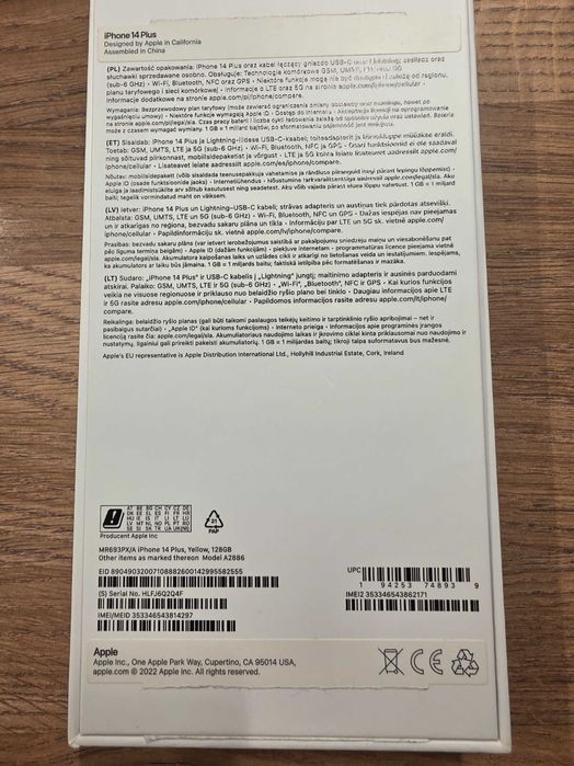 Iphone 14 plus 128gb 5g
