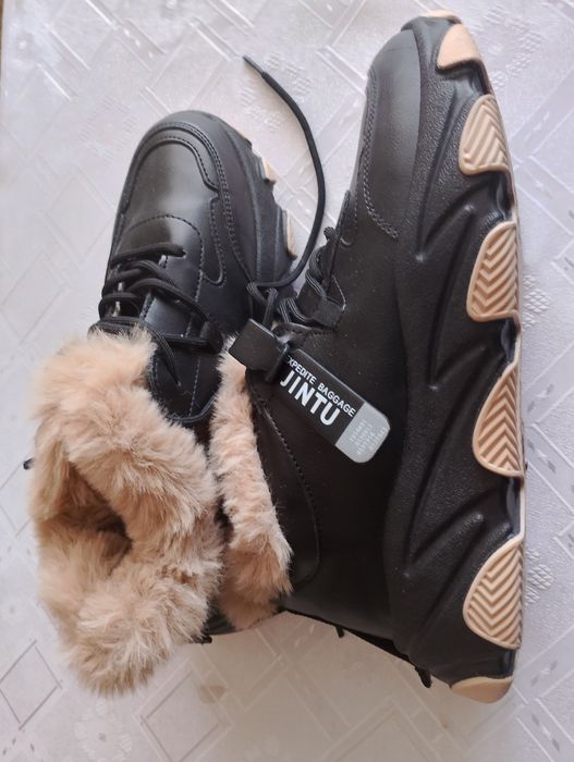 Buty damskie ocieplane z misiem rozmiar 41 wkładka 25