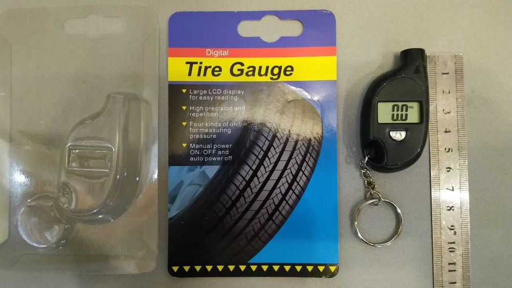 Цифровой манометр, измеритель давления в шинах автомобиля, велосипеда